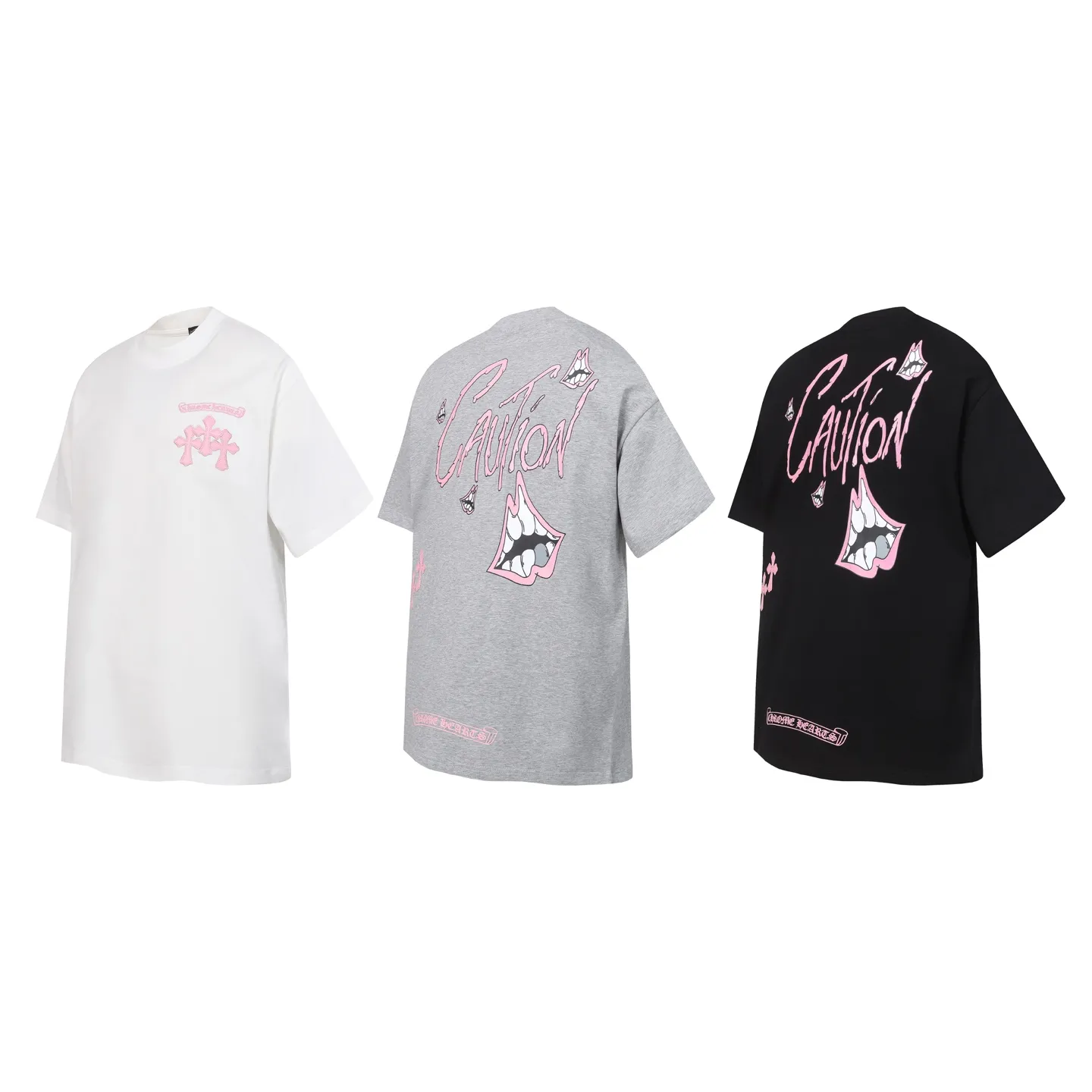 P160 Chrome Hearts CH Chrome Hearts Heavy Industry lip graffiti leather cross ✝️Short-sleeved T-shirt Use imported Tajima machine embroidery Correctly configured Black 2025 Chrome Hearts nylon bag authentic packaging 260 grams of custom-dyed double yarn cotton Large version Loose and stylish Differentiation from low version slim and long version The upper body pulls the hips 100% commitment: top quality Do not make fast food The highest version on the market Top quality - different from the ordinary versions on the market If you care about quality, you should also respect the price. Absolutely 0 after-sales service and 0 return rate so far. It’s hard not to love the style - 260g custom-dyed double yarn fabric - Correct high-density main mark, washed tag, hand-sewn